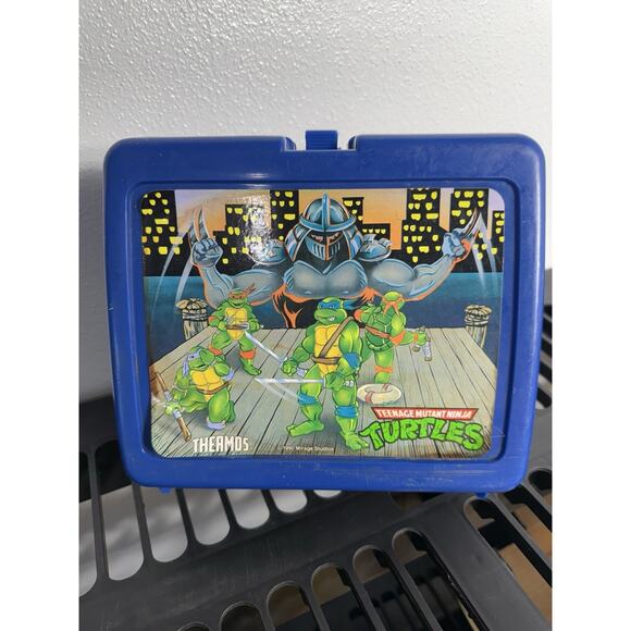 Vintage 1988–1990 TMNT Action Figure Lot Thermos Lunchbox – Playmates - Picture 2 of 16